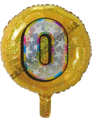 İKM Folyo Yuvarlak Rakam Balon Gold 0