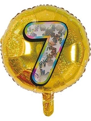 İKM Folyo Yuvarlak Rakam Balon Gold 7