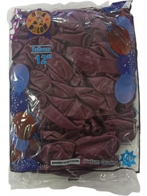 Hbk Bordo Metalik Balon 100 Adet