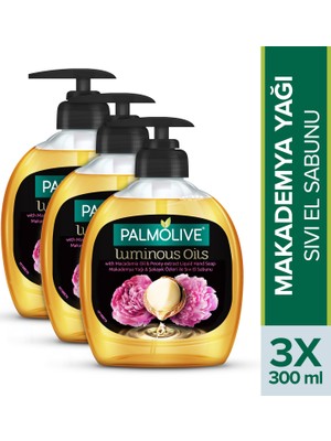 Palmolive Luminous Oils Makademya Yağı & Şakayık Özleri Sıvı El Sabunu 3 x 300 ml