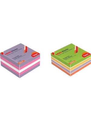 Noki Memo Neon Yapışkanlı Küp Blok 75 x 75 mm 2'li