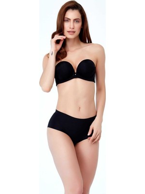 Golshan Ekstra Destekli Push Up Dantelli Straplez Sütyen