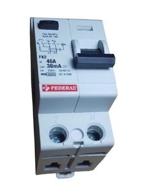 2X40A 30MA Kaçak Akım  Rölesi Federal