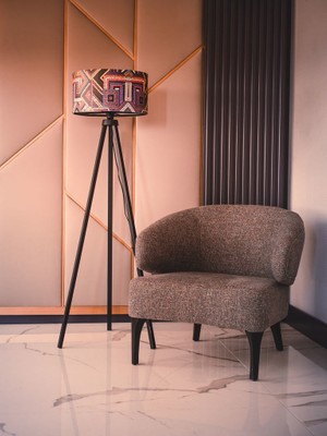 Dekoratif Dekoratifs Tripod Ahşap 3 Ayaklı Lambader Abajur Bohem Renkli