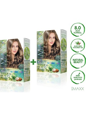 Maxx Deluxe Natural Beauty  8.0  Açık Kumral 2'li Set Boya