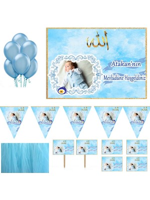 Hayaller Dükkanı Erkek Bebek Mevlüdü Süsleme ve Magnet Seti
