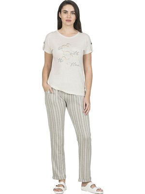 Poleren 6736 Yazlık Kadın Kısa Kol Pijama Takım