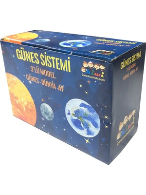 Can Güneş Sistemi 3'lü Model Güneş-Dünya-Ay Maketi