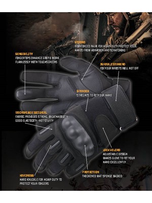 Yds Tactıcal Gloves -Siyah (Dayanıklı Taktik Operasyonel Eldiven)