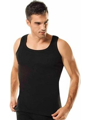 Gümüş 6 Adet Siyah Renk Ribana Atlet