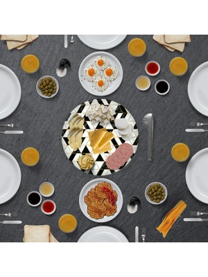 Decorita Cam Sunum Standı Black Gold Çap32