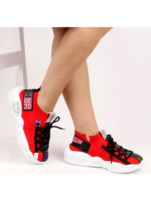 Sail Laker's Moxee - Kırmızı Bağcıklı Kadın Sneaker