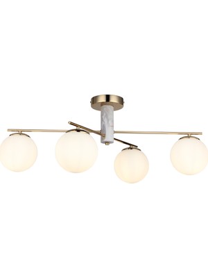 Lucea Ceka 4 Lü  Altın-Mermer Ds Plafonyer 4XE27