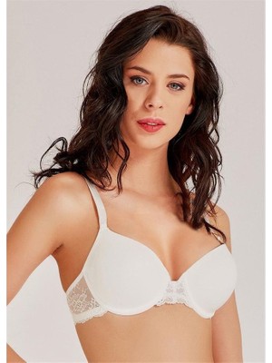 Magic Form 3589 Yumuşak Süngerli Dantelli Sütyen - Ekru