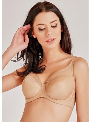 Magic Form 1783 Düz Kumaşlı Büyük Beden Toparlayıcı Içi Boş Sütyen - Koyu Ten