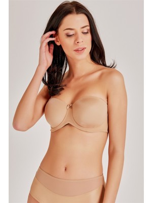 Kadın İnce Süngerli Straplez K.Ten Sütyen 7038