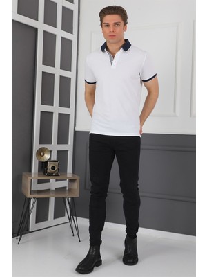 Dewberry T8579 Dewberry Erkek T-Shirt - Beyaz