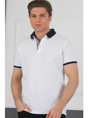 Dewberry T8579 Dewberry Erkek T-Shirt - Beyaz