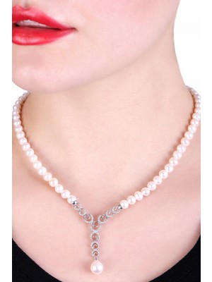 Mlini Incili Gümüş Set Model6