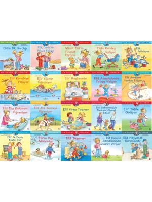 Elif Serisi Ilk Okuma Kitaplarım 20 Kitap Set - Ilk Harçlığı - Tuvalet Eğitimi - Kardeş Geliyor - Müzisyen - Kurabiye Yapıyor - Hastanede - Tatile Gidiyor - Krep Yapıyor