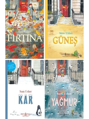 Fırtına - Güneş - Kar - Yağmur Resimli Hikaye Kitapları 4 Kitap Set