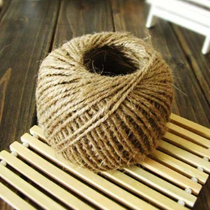 Naturel Doğal Jüt Ip Hasır Kendir Ip Hasır Ip Süsleme Ipi 100 GR-100 Metre (2mm Kalınlık) 10 Adet