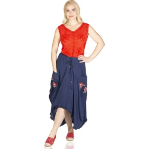 Rumeli Şile Bezi Yazlık Otantik Etek Lacivert Lcvt