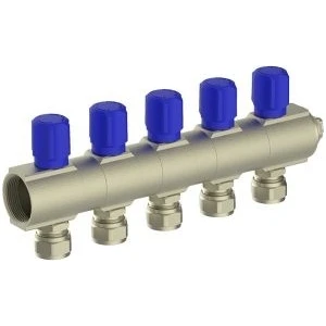 Kendinden Vanalı Kollektör Mavi (Pirinç)