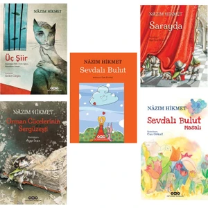 Nazım Hikmet Çocuk Kitapları 5 Kitap Set - Üç Şiir - Sarayda - Sevdalı Bulut - Orman Cücelerinin Sergüzeşti - Sevdalı Bulut Masalı
