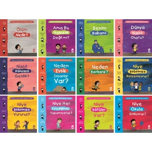 Yaman ve Onun Bitmek Bilmeyen Soruları Çocuklar Için Felsefe 12 Kitap Set - Ölüm Nedir - Benim Babam - Nasıl Dünyaya Geldik - Niye Kötüler Var - Niye Birbirimize Benzemiyoruz