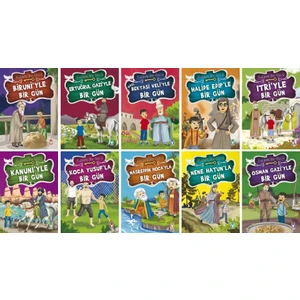Ünlülerle Bir Gün 2. Set 10 Kitap Set - Biruni - Ertuğrul Gazi - Bektaşi Veli - Halide Edip - Itri - Kanuni - Koca Yusuf - Nasreddin Hoca - Nene Hatun - Osman Gazi