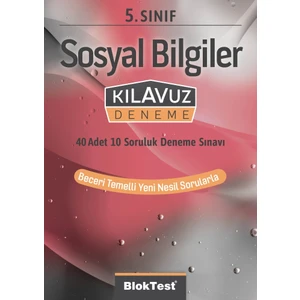 Tudem Yayınları Bloktest 5. Sınıf Sosyal Bilgiler Kılavuz Deneme
