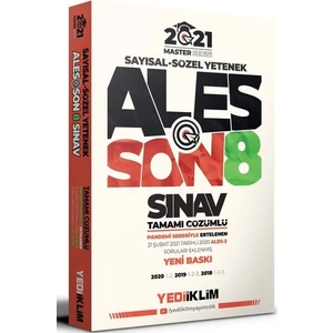 Yediiklim Yayınları 2021 ALES Tamamı Çözümlü Son 8 Sınav Çıkmış Sorular