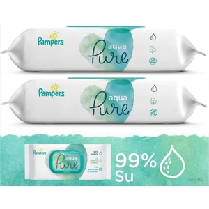 Islak Havlu Mendil Aqua Pure 48 Yaprak 2 Li Set Organik Pamuklu