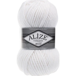 Beyaz Alize Süperlana Maxi - 55  (5 Li Paket)