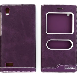 Vestel Venüs V3 5010 Uyumlu Pencereli Kapaklı Kılıf Lila