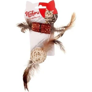 PTC-005 Tüylü Diş Kaşıma ve Bambu Top Kedi Oyuncağı