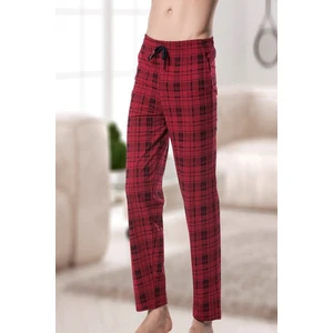 Ince Tek Alt Çok Rahat Ekoseli Pamuk Pijama