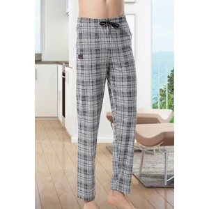 Ince Tek Alt Çok Rahat Ekoseli Pamuk Pijama
