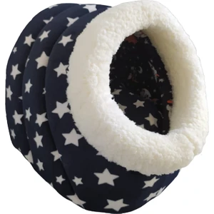 Lion Pet Özel Kapalı Mavi Yıldızlı Kedi ve Köpek Yatağı