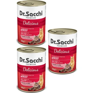 Dr. Sacchi Dr.sacchi Konserve Sığır Etli Kedi Konservesi 400 gr x 3
