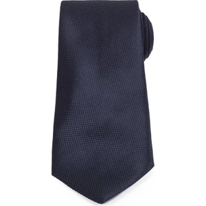 7 cm Lacivert  Kendinden Desenli Mendilli Klasik Kravat