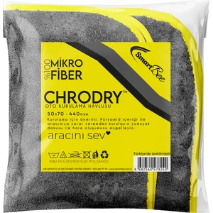 Chrodry Mikrofiber Oto Kurulama Havlusu 50×70 440GSM – Antrasit