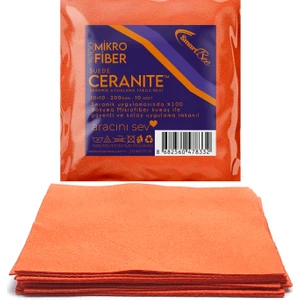 Ceranite 10’lu Suede Mikrofiber Seramik Uygulama Bezi 10×10 200GSM – Turuncu