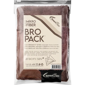 Bropack Edgeless Mikrofiber Oto Yıkama Paketi – Kahverengi