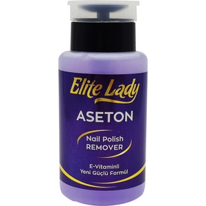 Elite Lady 200 ml Pompalı Aseton E Vitaminli Ekstra Güçlü Oje Çıkarıcı Tırnak Sarartmayan Besleyici Aseton