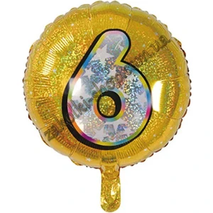 İKM Folyo Yuvarlak Rakam Balon Gold 6