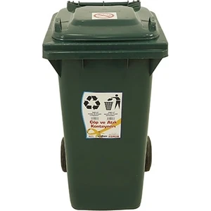Plastik Çöp Ve Atık Konteyneri 120 lt Tekerlekli Eko