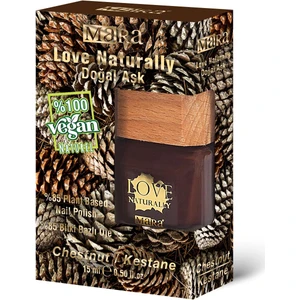 Love Naturally Doğal Vegan Oje Kestane Renk 15 ml %85 Bitkisel Formül