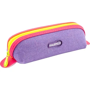 Clown Curved Kanvas Kumaş Tek Bölmeli Kalem Kutusu Model-06